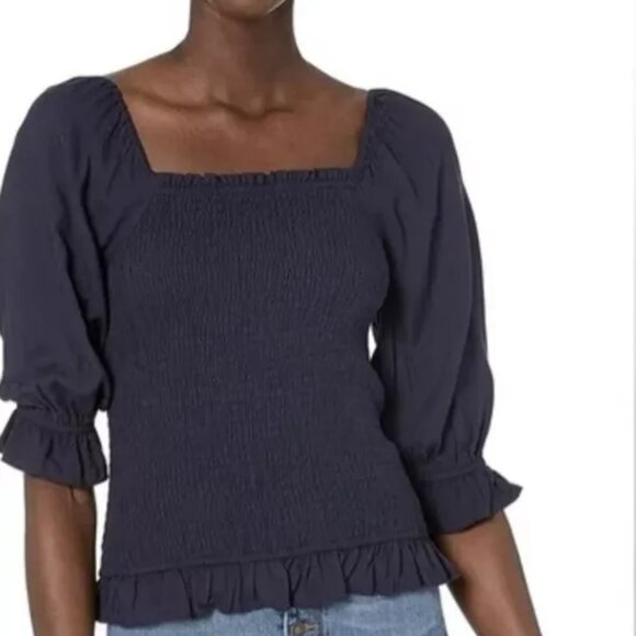 Goodthreads | Frill Square Neck Top - Picture 1 of 9